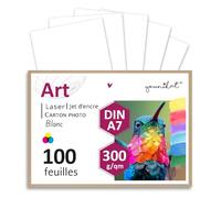 younikat 100 Fiches Bristol Blanches Épaisses 300 g Flashcards A7 - dv411 | 100 fiches bristol blanches extra épaisses 300 g au format A7, idéales comme flashcards, cartes de vocabulaire et mémo