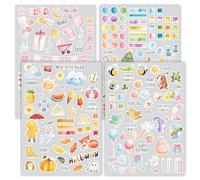 Younikat Lot Autocollants Enfants Plus de 200 Stickers Aquarelle - dv1420 | Collection créative adhésive, motifs colorés, loisirs manuels, décorations intérieures