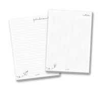 Younikat Lot de 2 blocs-notes A5 50 feuilles quadrillé ligné -dv505 | Blocs détachables pour bureau maison travail prises de notes et collecte d’idées au quotidien