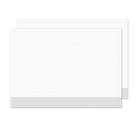 younikat Sous-main de bureau A2 quadrillé 5 mm 2 pcs 40 feuilles - dv1236