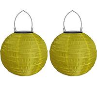 Youning Lampions d'extérieur résistants aux intempéries - Lanterne solaire LED étanche à suspendre - 30 cm - Lanterne solaire - Décoration d'extérieur en nylon - Lanterne ronde - Lanternes de jardin -