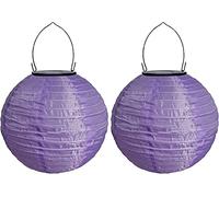 Youning Lampions d'extérieur résistants aux intempéries - Lanterne solaire LED étanche à suspendre - 30 cm - Lanterne solaire - Décoration d'extérieur en nylon - Lanterne ronde - Lanternes de jardin -