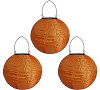 Youning Lampions solaires d'extérieur résistants aux intempéries - Lampion solaire LED - Lanterne de jardin - Lanterne en papier - Lanterne ronde en papier pour décorer - 20 cm (3 pièces)