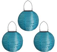Youning Lampions solaires d'extérieur résistants aux intempéries - Lampion solaire LED - Lanterne de jardin - Lanterne en papier - Lanterne ronde - Lanterne en papier à décorer - 20 cm (3 pièces