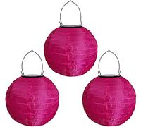 Youning Lampions solaires d'extérieur résistants aux intempéries - Lampion solaire LED - Lanterne de jardin - Lanterne en papier - Lanterne ronde - Lanterne en papier - Pour décorer - 20 cm (3 pièces