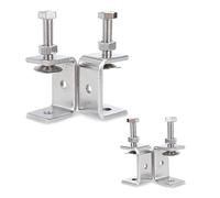 YOUNTHYE 4 Pièces Pince en C en Acier Inoxydable 304, Petit Serre Joint avec Trou Latéral M8, Ouverture 47MM, Serre Joint Menuisier Robuste pour Bricolage, Soudure et Fixation de Bureau