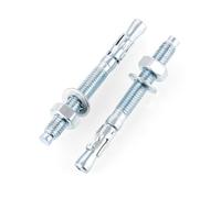 YOUNTHYE Goujon d'Ancrage M8x80mm Goujon Ancrage m8 en Fer Galvanisé pour Fixation Béton - Lot de 35 Pièces avec Écrou et Rondelle - Idéal pour Charges Moyennes Rénovation Maison