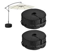 YOUNTHYE Lot de 2 sacs de lestage pour base de parasol, sac de poids résistant jusqu'à 40 kg, résistant aux intempéries, base de sable avec grande ouverture pour parasol déporté et déporté