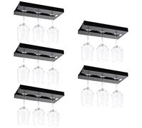 YOUNTHYE Lot de 5 supports autocollants pour verres à vin en plastique sous armoire, sans perçage, pour bar, cuisine, restaurant