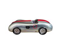 your castle Boîte en métal en forme de voiture de sport avec roues pivotantes Speedster 22 argentée Boîte à biscuits Boîte décorative, Volume : 1,5 l, Dimensions : 27 x 12 x 8 cm