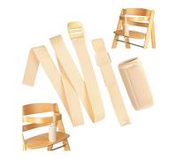 Your Day Mate Ceinture d'entrejambe avec protection pour chaise haute, 3 paquets, en beige, deux sangles compatibles avec Hauck Alpha Beta, Stokke Tripp Trapp, roba, Kinderkraft, etc.
