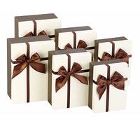 Your Design 6 paquets-cadeaux avec boucle brune