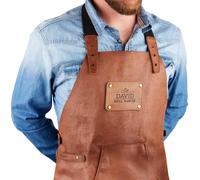 your surprise Tablier en Cuir - Personnalisez un Tablier pour Barbebue avec un Nom, un Texte, Différents Designs et Polices D'écriture - Produit à Partir de Cuir de Buffle