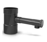 YourCasa Collecteur de pluie avec robinet d’arrêt - Connecteur pour descente de gouttière de 100 mm DN100 et tonne à eau, collecteur de pluie, collecteur d’eau de pluie, gouttières, évacuation