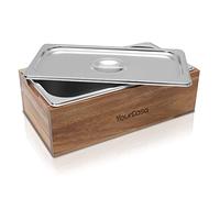 YourCasa Composteur Acacia 4L Cuisine Lavable Lave-Vaisselle
