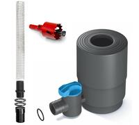 YourCasa Kit collecteur d'eau de pluie [tuyau descendant] avec tuyau de raccordement de 30 cm et passage de citerne d'eau de pluie - Robinet d'arrêt et filtre pour connecter un tuyau de descente de 68
