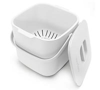 YourCasa Poubelle à Compost Cuisine 7L avec Tamis Amovible - Composteur Hermétique Anti-Odeur, Seau à Compost sans BPA, Lavable au Lave-Vaisselle, Poignée de Transport