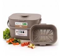 YourCasa, poubelle de cuisine pour déchets organiques, 5 litres - Conteneur de compostage pour les déchets organiques quotidiens, compatible lave-vaisselle, avec filtre et poignée ergonomique, couleur