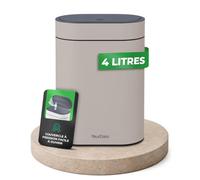 YourCasa Poubelle Salle de Bain 4L avec Couvercle Push - Petite Poubelle WC Toilette Design Moderne, Seau Amovible, Acier Robuste, Compacte pour Sdb