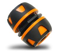 YourCasa Raccord de tuyau 3/4" (19 mm) - Raccord de 2 tuyaux d'arrosage - Raccord de tuyau - Raccord double (orange)