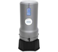 YourCasa RainBell Récupérateur d'eau de pluie, 200 l, avec pied, couvercle et robinet, en plastique, résistant au gel, pour le jardin, gris, 200 l