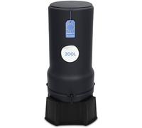 YourCasa RainBell Récupérateur d'eau de pluie, 200 l, avec pied, couvercle et robinet, en plastique, résistant au gel, pour le jardin, anthracite, 200 l