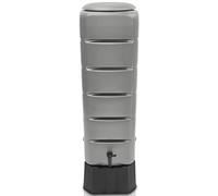 YourCasa Recuperateur d Eau de Pluie [Tower] 120L avec Pied, Couvercle et Robinet - recuperateur Eau de Pluie - récupérateur Eau de Pluie - Réservoir d'eau de Pluie - Reservoir Eau de Pluie (Gris)