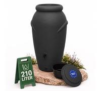 YourCasa Récupérateur d'eau de Pluie 210 L, Design Amphore, Robinet