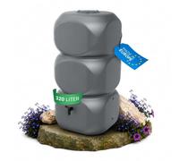 YourCasa Récupérateur d'eau de pluie 320 l [Aquablock] avec raccord de tuyau & robinet - Carré - Résistant