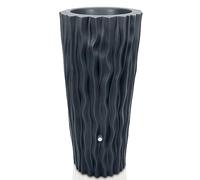 YourCasa® Récupérateur Eau de Pluie 160L [AquaDesign Flower] Tonneau de Pluie résistant au Gel en Plastique - Filetage en Laiton - Réservoir d'eau de Pluie - Reservoir Eau de Pluie (Anthracite)