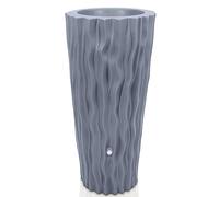 YourCasa® Récupérateur Eau de Pluie 160L [AquaDesign Flower] Tonneau de Pluie résistant au Gel en Plastique - Filetage en Laiton - Réservoir d'eau de Pluie - Reservoir Eau de Pluie (Gris)