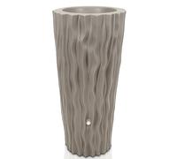 YourCasa® Récupérateur Eau de Pluie 160L [AquaDesign Flower] Tonneau de Pluie résistant au Gel en Plastique - Filetage en Laiton - Réservoir d'eau de Pluie - Reservoir Eau de Pluie (Beige)