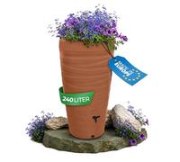 YourCasa récupérateur Eau de Pluie 240L [Wave Design] en Plastique - avec Robinet, Reservoir Eau de Pluie recuperateur d Eau de Pluie - cuve Eau de Pluie - recuperateur Eau de Pluie (Terre Cuite)