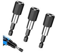YOURKAY Lot de 3 porte-embouts magnétiques 1/4" 60 mm - Porte-embout pivotant - Accessoires pour outils électriques - Tige hexagonale - Pour différents tournevis
