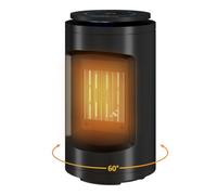 YOURLITE Chauffage Électrique Portable,PTC,2 Modes,Thermostat,600W/1200W | Chauffage d'appoint Electrique,Minuterie,60° Oscillation,Silencieux,LED,Anti-basculement et Surchauffe,pour Chambre,Bureau
