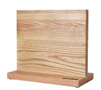YOUSUNLONG Bloc de couteaux magnétique - Support de couteaux magnétique - Super magnétique double face en bois naturel de Fraxinus - Contient des couteaux de 10"- Grand porte-couteaux de rangement