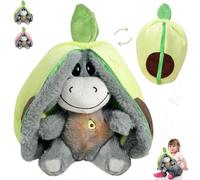 YOUYIKE Loutre Qui Respire, Mini Lumineuse Musicale Anxiete Doudou Peluche avec Battement de Coeur, Personnalisée Peluche Ane, Jeux Sensoriel Cadeau pour Ma Loutre Calin Bonne Nuit (Vert)