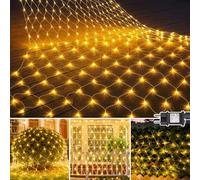 yowin 2 Pièces Guirlande Lumineuse 3x2M 200 LED Filet Lumineux avec Prise, Rideau Lumineux Étanche avec Minuterie 8 Modes pour Lumiere Exterieur Terrasse Jardin Balcon Décoration Mariage Buisson