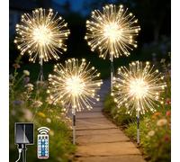 yowin Lampe Solaire Exterieur Jardin 4 x 120 LED Feu d'artifice Solaire