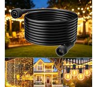 yowin Rallonge Guirlande 10M/32.8FT Rallonge Électrique, 2 Broches Prolongateur IP65 Étanche Connecteurs pour Éclairage de Noël Extérieur, Sapin Lumineuse, Rideau Lumineux, Guirlande Guinguette