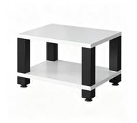 YOWLLXOF Support Rack Audio 1 à 4 Niveaux pour Rangement multimédia HiFi | Cadre métallique, amortissant, étagères modulables, haute stabilité, pour home-cinéma et console moderne(D,2 Tier)