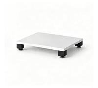 YOWLLXOF Support Rack Audio 1 à 4 Niveaux pour Rangement multimédia HiFi | Cadre métallique, amortissant, étagères modulables, haute stabilité, pour home-cinéma et console moderne(D,1 Tier)