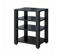 YOWLLXOF Support Rack Audio 1 à 4 Niveaux pour Rangement multimédia HiFi | Cadre métallique, amortissant, étagères modulables, haute stabilité, pour home-cinéma et console moderne(B,4 Tier)