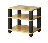 YOWLLXOF Support Rack Audio 1 à 4 Niveaux pour Rangement multimédia HiFi | Cadre métallique, amortissant, étagères modulables, haute stabilité, pour home-cinéma et console moderne(A,3 Tier)