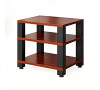 YOWLLXOF Support Rack Audio 1 à 4 Niveaux pour Rangement multimédia HiFi | Cadre métallique, amortissant, étagères modulables, haute stabilité, pour home-cinéma et console moderne(C,3 Tier)