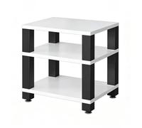 YOWLLXOF Support Rack Audio 1 à 4 Niveaux pour Rangement multimédia HiFi | Cadre métallique, amortissant, étagères modulables, haute stabilité, pour home-cinéma et console moderne(D,3 Tier)