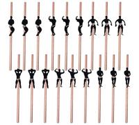 YOYEAH Lot de 18 pailles en papier or rose Fun Loop Eye Gag - Jetables - Décoration pour femme - Anniversaire - Soirée entre filles - Décoration de mariage