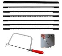 YOYEAH Set Scie à Chantourner 7 Lames + Arc - pour Travail du Bois et Métal - Scie Fine pour Coupes Précises - Scies à Chantourner Professionnelles