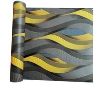 YOYUMI Papier Peint Adhesif Mural Rayures en forme de S | Papier peint à rayures ondulées pour salons, chambres, hôtels et magasins