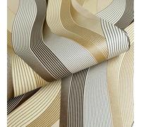 YOYUMI Papier Peint Autocollant Rayures en forme de S | Papier peint à rayures ondulées pour salons, chambres, hôtels et magasins